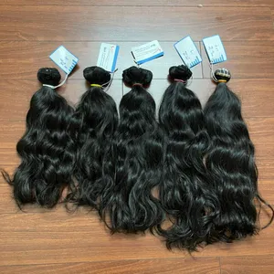 HOT TRENDY 2022! La migliore vendita!!! 100% capelli vietnamiti ondulati macchina trama fasci di capelli capelli vergini grezzi
