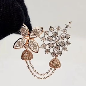 ชุด tanmaniya จี้ทอง14K แบบคู่คอลเลกชั่นใหม่สำหรับผู้ชายที่ปลูกในห้องแล็บและจี้เพชร - Product Image 1