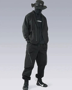 Chaqueta de Moda Techwear Personalizada al por Mayor para Hombre 2026 |   Chaqueta Cortavientos Impermeable con Capucha Negra Transpirable para Uso Urbano - Product Image 6