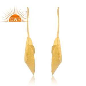 Latest Trending Sterling Silver 18K <b>Gold</b> Plated Natural Pearl <b>Set</b> Chandbali Earring Demi Fine Jewelry Manufacturer - Product Image 3