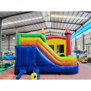 Castillo Inflable de PVC Resistente con Forma de Arcoíris, Casa de Brinco de Uso Comercial para Niños, Equipo de Entretenimiento al Aire Libre - Product Image 1