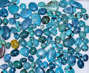 Turquesa tibetana personalizable mezcla forma joyería piedras preciosas tibetana turquesa cuarzo cabujón suelto fabricación de joyas de alta calidad - Product Image 3