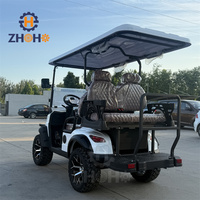 Voiturette de golf électrique personnalisée à 4 places homologuée pour la route, avec batterie au lithium 72V, châssis en aluminium, vitesse 30-50 km/h, autonomie 90 km, homologuée DOT/CE