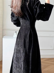 Váy dài màu trắng giản dị của phụ nữ cho mùa thu và mùa đông bổ sung cho áo khoác và váy dài trung bình làm lớp cơ sở - Product Image 3