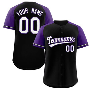 Vente en gros de maillot de baseball vierge classique en maille respirant numérique imprimé à chaud personnalisé pour hommes sport noir broderie maillot de baseball - Product Image 3
