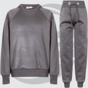 2021 personalizado sólido más tamaño streetwear poliéster 2 piezas mujeres chándal joggers mono conjunto - Product Image 4