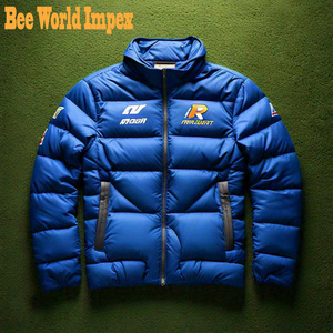 Chaqueta acolchada táctica personalizable con cremallera completa para hombre, carrito de carreras de Kart, cortavientos de invierno con capucha ligera, precio al por mayor de fútbol - Product Image 5