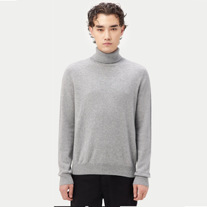 Pull à col roulé coupe ajustée pour homme Pull d'hiver léger, tricoté à la main et respirant avec options personnalisées - Product Image 4