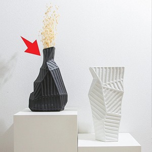 Jarrón blanco redondo con asa de doble cara para una decoración elegante con una larga exhibición de eventos perfecta para bodas y estilo del hogar - Product Image 6