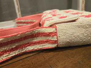 MS Handicraft Certified Multicolor Glass Beaded <b>Bag</b> Handle Handheld Casual Hand <b>Bag</b> Indian Handmade Customized Shape <b>Baguette</b> - Product Image 4