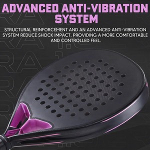 Raqueta de Pádel JAS de Fibra de Carbono 18K, Red de Poliéster, Forma de Diamante, Cambio de Color Óptico, Antivibración, Profesional JP89 OEM Personalizada - Product Image 3