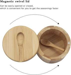 กล่องเกลือ, ภาชนะฝาหมุนพร้อมฝาแม่เหล็ก, กล่องเก็บเครื่องเทศเกลือสำหรับเครื่องปรุงรสในครัว, เครื่องเทศ, สมุนไพร, พริกไทย - Product Image 4