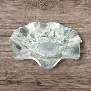 Bol en résine artistique fait à la main avec un design abstrait utilisation polyvalente dans les cuisines restaurants fêtes maisons élégantes modernes - Product Image 6