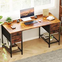 Escritorio de Computadora OEM de 55 Pulgadas con 4 Cajones, Mesa de Oficina en Casa con Estante de Malla para Trabajar, Escribir, Jugar y Almacenar, Muebles para Dormitorio