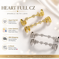 Grillz en forme de cœur Hip Hop en gros, plaqué or, en laiton micro-pavé CZ, pour hommes et femmes