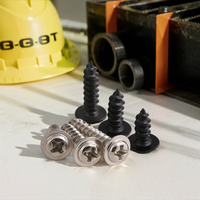 Vis autotaraudeuse à tête cylindrique Phillips DIN968 de qualité supérieure, en acier au carbone, acier inoxydable, zinguée, avec design de collier de fixation
