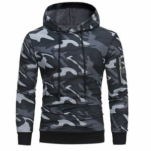 Diseño de estampado de camuflaje Sudaderas con capucha y sudaderas para hombre Ropa Suéter unisex de gran tamaño en blanco Sudaderas con capucha estampadas - Product Image 1