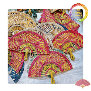 Abanico de mano de algas marinas rústicas de la fábrica de Vietnam | Artículo hecho a mano para regalo y decoración - Product Image 5