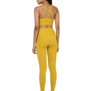 Conjunto de Yoga para Mujer, Tallas Grandes, Transpirable, de Secado Rápido, con Logotipo Frontal, 2 Piezas, Servicio OEM - Product Image 6