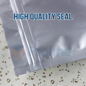 Bolsa transparente con cremallera para envasado de alimentos al mejor precio, 3 sellos laterales de aluminio metalizado, Impresión de PE personalizada, cremallera superior - Product Image 2