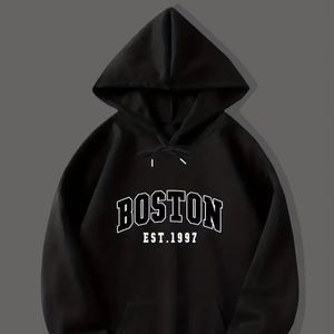 Best Selling Long Sleeve <b>Men's</b> Hoodies Custom Made with <b>Black</b> and Multi-Color Basics Cotton Blended Plain Dyed for Winter - Product Image 1