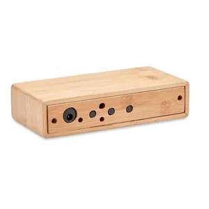 MORO Bamboo Wireless Charger Personalized <b>Desk</b> <b>Set</b> Gadgets - Product Image 6