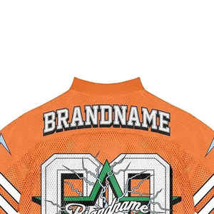 Fabricant personnalisé de maillot de football américain vintage en maille tricotée surdimensionnée col en V maillot en maille Boxy uniforme de football américain pour hommes - Product Image 4