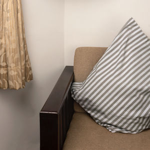 ปลอกหมอนผ้าฝ้ายย้อมสีลายทางสำหรับ100% ปลอกหมอนอิงสี่เหลี่ยมสไตล์อเมริกันสำหรับบ้านโรงแรมโรงพยาบาล - Product Image 1