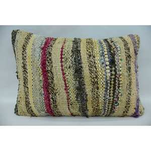 16x24 pulgadas Beige lana Kantha Patchwork almohada Vintage Floral bordado cuadrado estampado a cuadros tejido comodidad para uso en el sofá del hogar - Product Image 1