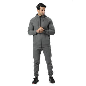 OEM personnalisé 100% coton polaire fermeture éclair ensemble de pantalons de survêtement hommes hiver extérieur survêtement imprimé ensemble de jogging - Product Image 1