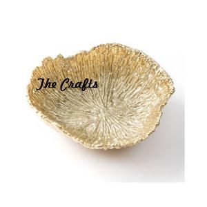 Cuenco de postre para servir de color dorado de aluminio con cuenco de dátiles de chocolate de la mejor calidad para uso doméstico - Product Image 1