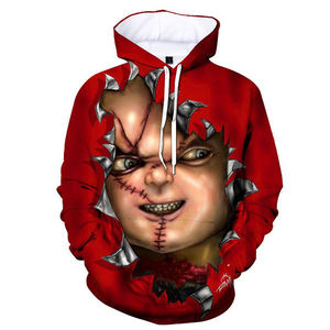 Sudadera con Capucha Premium con Estampado Gráfico 3D de Terror, Diseño de Chucky y Villano Enmascarado, Unisex, Estilo Urbano, para Hombre y Mujer - Product Image 4