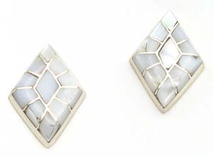 <b>Turquoise</b> Sterling Silver Bezel Setting Charm <b>Earrings</b> for Anniversary by Epaloose - Product Image 2