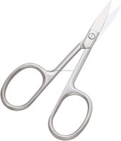 Ciseaux de manucure de précision en acier inoxydable à pointe ronde, ciseaux professionnels pour les cuticules, les sourcils, les poils du nez, soins personnels