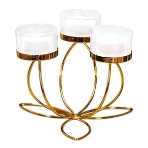 เชิงเทียนโลหะใส่เทียนทีไลท์ลายดอกไม้ - Product Image 5