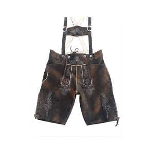 Le Pakistan fabrique des shorts en cuir de vachette noir rétro pour hommes High Street Style Solid Pattern Anti-Wrinkle Feature - Product Image 6