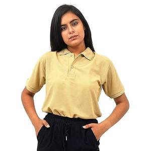 Camisetas de Algodón Orgánico para Niñas, Camisetas de Cuello Polo para Mujer, Corte Regular, Manga Corta, Color Sólido, Estilo Casual para Uso Diario - Product Image 4