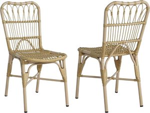 Ensemble de 2 chaises de salle à manger en rotin PE Rekker pour patio - Product Image 3