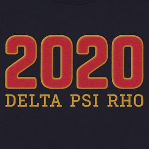 Delta Psi Rho 2020 vie grecque t-shirt bleu marine 100 coton broderie vêtements de sororité personnalisés doux confortable tenue décontracté - Product Image 5