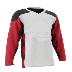 Jersey de Hockey sobre Hielo Personalizado para Hombre, Transpirable, de Secado Rápido, 100% Poliéster, Ropa de Entrenamiento al por Mayor - Product Image 1