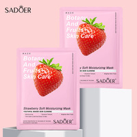 SADOER Biologische Planten Fruit Sheet Gezichtsmasker Hydraterend, Verzachtend, Anti-wallen, Voedend, Verbeterd Ruwe Huid, Geschikt voor Alle Huidtypen