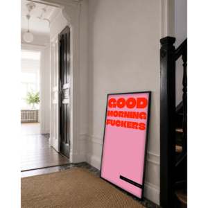 Good Morning Fuckers... <b>Poster</b> 61x91.5 cm Pink/Red Paper Wall Art - Product Image 6