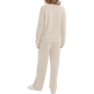 Wholesale Custom Spring Breathable Eco-Friendly Four-Way Stretch Solid Printed Fashion Ladies Activewear Two Piece Sweatsuits - Product Image 3