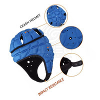 Conception personnalisée Rugby Head Guard Sportswear Top Tendance Couleurs personnalisées Casque à coque souple réglable pour les joueurs