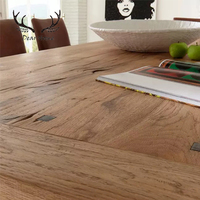 Meubles de salle à manger, banc en bois massif de chêne blanc, ensemble de table à manger, table en bois anti-salissure