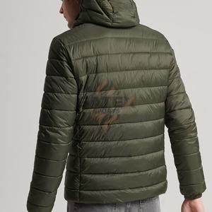 Veste matelassée tendance pour homme, automne, chaude, streetwear, vente en gros personnalisée, polyester, col montant, extérieur - Product Image 3