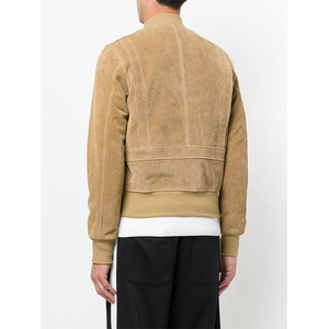 Llegada de los hombres de moda de alta calidad Chenille bordado Logo al aire libre motocicleta chaqueta de cuero genuino chaqueta de carreras para hombres - Product Image 3