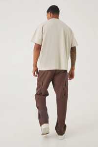 เสื้อยืดผ้าฝ้ายออร์แกนิกสำหรับผู้ชายเสื้อโอเวอร์ไซส์พิมพ์ลายคอสีขาวเปิดไหล่ปล่อยว่างแบบ100% งานตามสั่ง - Product Image 3