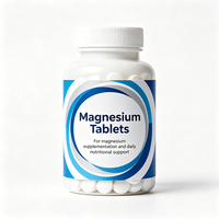 Étiquettes personnalisées OEM Haoxuan pour bouteilles de suppléments de magnésium, autocollants imprimés imperméables en film mat pour l'emballage de produits nutritionnels