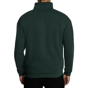 เสื้อสเวตเชิ้ตผู้ชายแบบซิป ¼ ตัว ยี่ห้อ Index Apparel สีกรมท่า-ขาว ตัดต่อสี ทรงปกติ สวมใส่สบาย คอตั้ง ผ้าฟลีซ สำหรับฤดูใบไม้ร่วง - Product Image 2